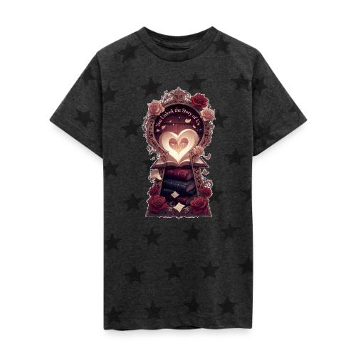 You Unlock the Story of Us Library Gifts T-Shirts - Kid's 5 Star Print T-Shirt