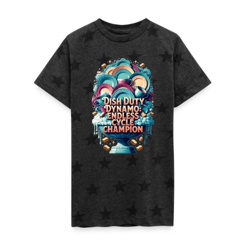 Dish Duty Dynamo T Shirt, Endless Cycle Champion - Kid's 5 Star Print T-Shirt