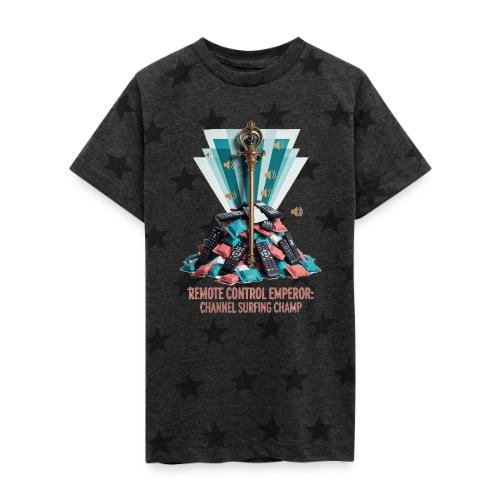 Remote Control Emperor T Shirt - Kid's 5 Star Print T-Shirt