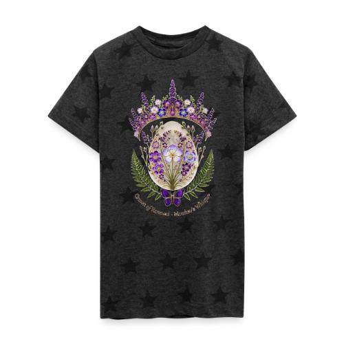 Spring Meadow Crown Tee, Cottagecore Renewal Gift - Kid's 5 Star Print T-Shirt