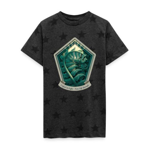 Easter Unfurl in Light Fern T Shirt, Spring Gift - Kid's 5 Star Print T-Shirt