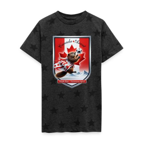Canada Beaver Ascent T-Shirt, Canadian Pride Gift - Kid's 5 Star Print T-Shirt