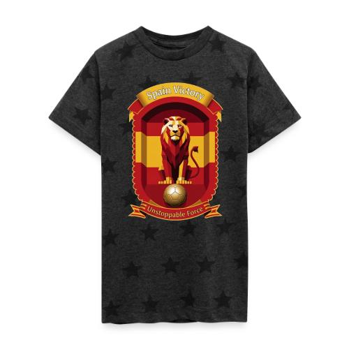 Spain Lion Victory T-Shirt, Flag Pride Crest Gift - Kid's 5 Star Print T-Shirt