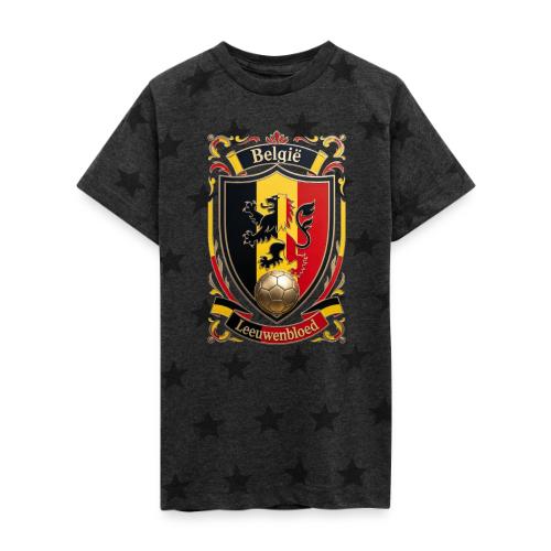 Belgium Lion Crest T-Shirt, Belgian Flag Gift - Kid's 5 Star Print T-Shirt