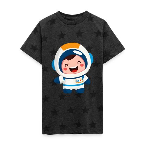 Joyful Baby Astronaut - Kid's 5 Star Print T-Shirt