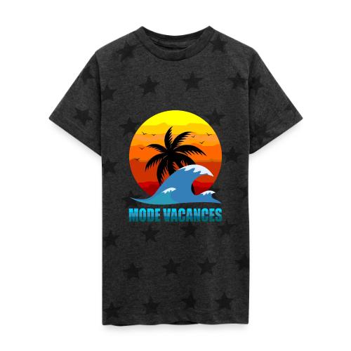 Vacation Mode: Tropical Escape - Kid's 5 Star Print T-Shirt