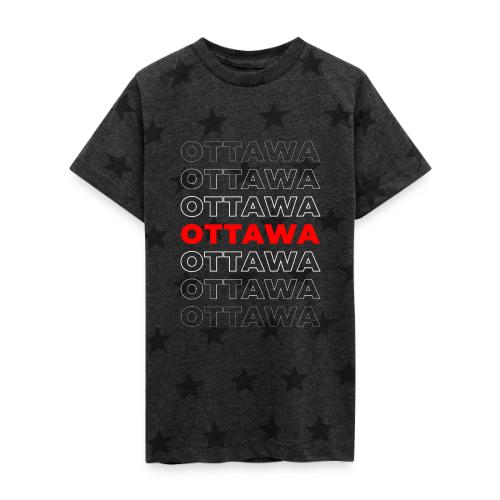 Ottawa Centered - Kid's 5 Star Print T-Shirt