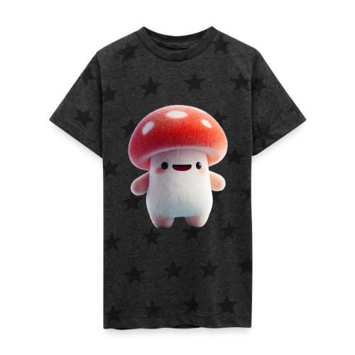 Mushroom: Red Forest Friend - Kid's 5 Star Print T-Shirt