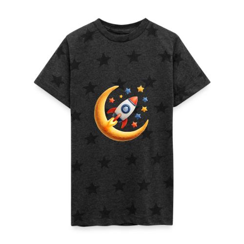 Rocket Among the Stars - Kid's 5 Star Print T-Shirt