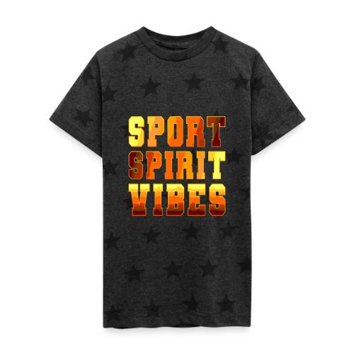 Sport Spirit Vibes Gradient - Kid's 5 Star Print T-Shirt