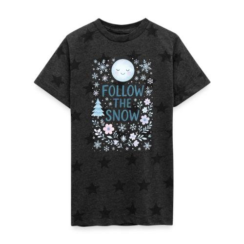 Follow the Snow – Cozy Winter Watercolor - Kid's 5 Star Print T-Shirt