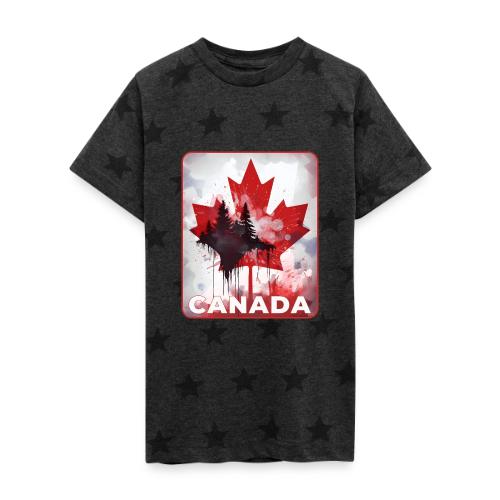 Canada's Maple Leaf Pride - Kid's 5 Star Print T-Shirt