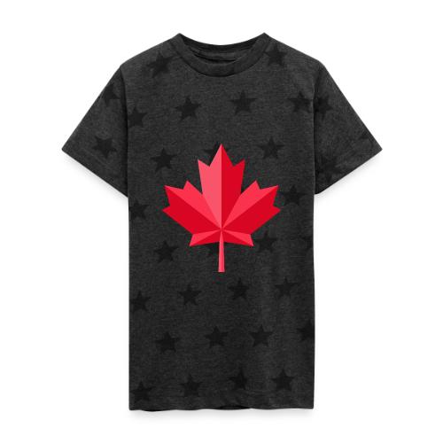 Canadian red maple leaf - Kid's 5 Star Print T-Shirt