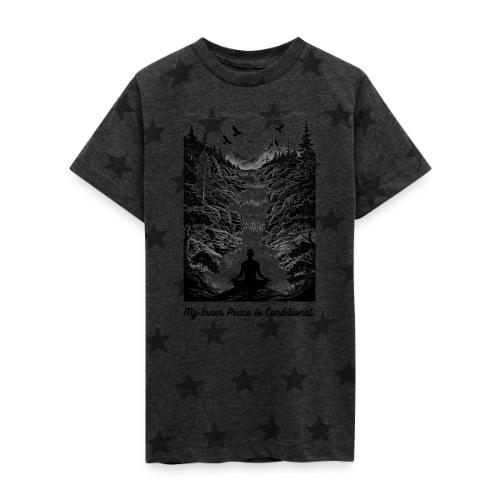 Conditional Inner Peace T-Shirt | Minimalist Zen - Kid's 5 Star Print T-Shirt