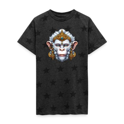 Thai Hanuman Monkey Deity Mask - Kid's 5 Star Print T-Shirt