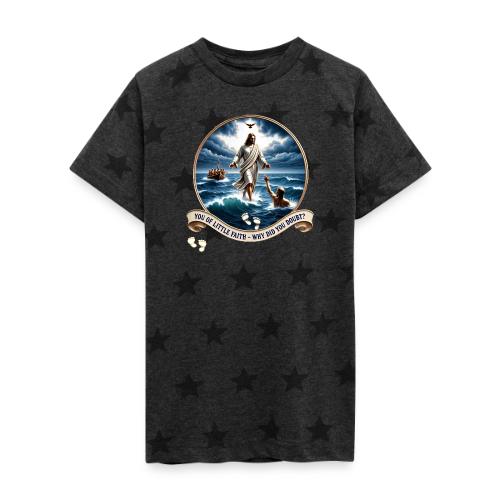 Walking On Water Faith T Shirt, Christian Miracle - Kid's 5 Star Print T-Shirt