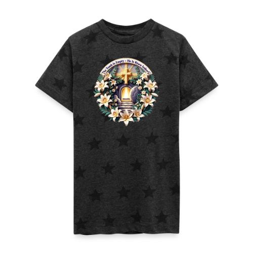 Easter The Tomb Is Empty T Shirt, Christian Gift - Kid's 5 Star Print T-Shirt