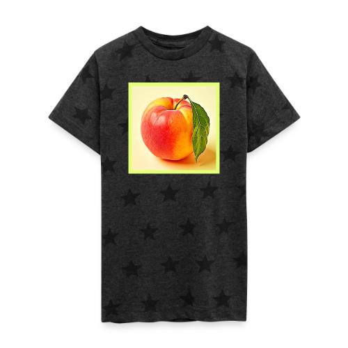 Feel the Fresh Peach Summer Vibe Design - Kid's 5 Star Print T-Shirt