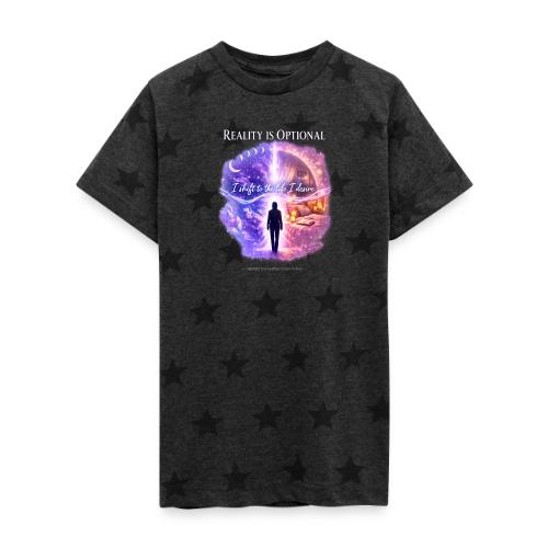 Reality Is Optional Cosmic Reality Shifting Portal - Kid's 5 Star Print T-Shirt