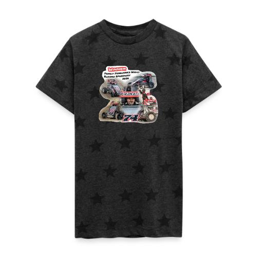 Luke Hall - Eldora Speedway FFN#1 Design 1 - Kid's 5 Star Print T-Shirt