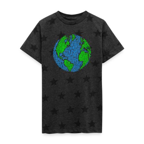 Global PEACE Sphere - Kid's 5 Star Print T-Shirt