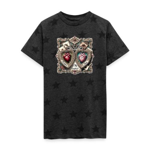 Keeper of My Deepest Love Victorian Locket T-Shirt - Kid's 5 Star Print T-Shirt