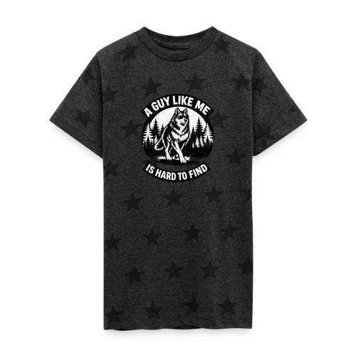Funny Wolf Shirt – Hard to Find Retro Tee - Kid's 5 Star Print T-Shirt