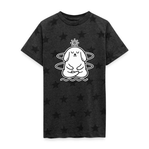 Cute Meditating Bunny Zen Yoga Animal - Kid's 5 Star Print T-Shirt