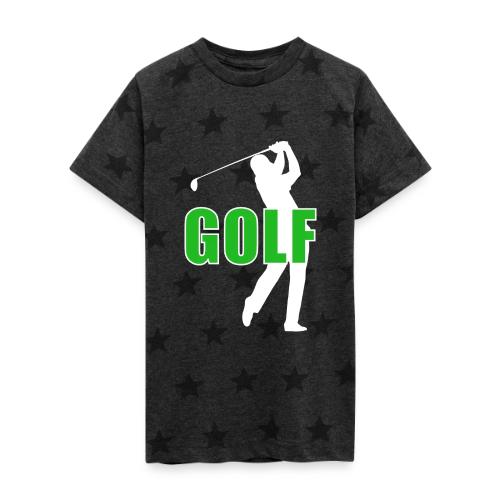Golf: Classic Golf Motion - Kid's 5 Star Print T-Shirt