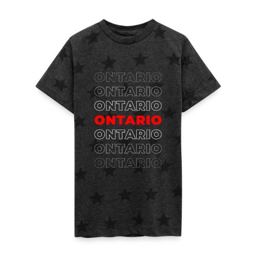 Ontario Outline - Kid's 5 Star Print T-Shirt