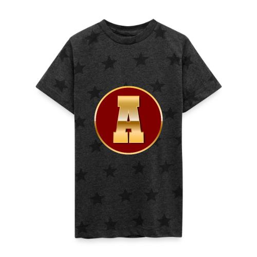 Letter A – Capital Varsity Alphabet Monogram - Kid's 5 Star Print T-Shirt