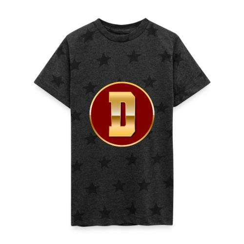 Letter D – Capital Varsity Alphabet Monogram - Kid's 5 Star Print T-Shirt