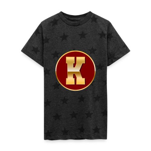 Letter K – Capital Varsity Alphabet Monogram - Kid's 5 Star Print T-Shirt