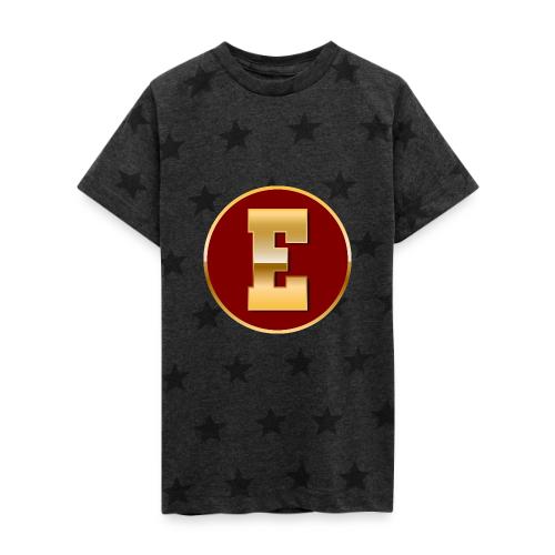 Letter E – Capital Varsity Alphabet Monogram - Kid's 5 Star Print T-Shirt