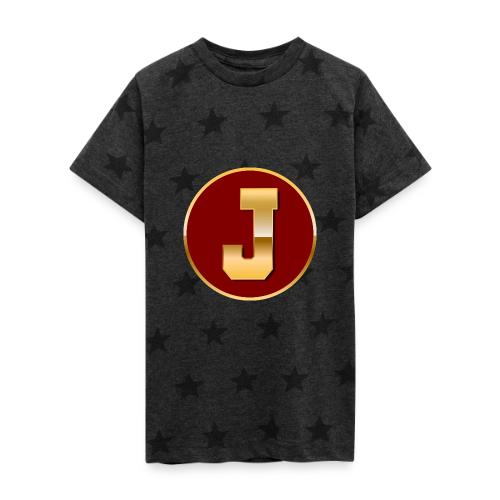 Letter J – Capital Varsity Alphabet Monogram - Kid's 5 Star Print T-Shirt
