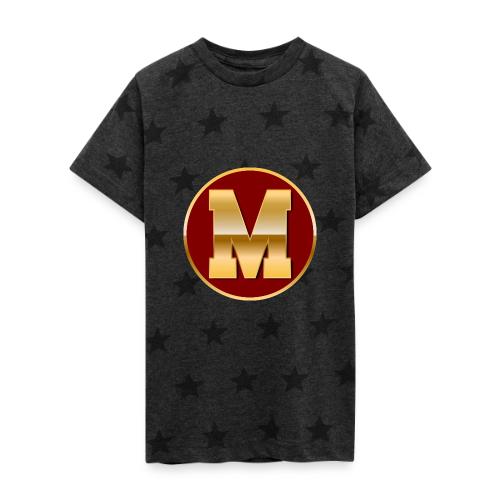 Letter M – Capital Varsity Alphabet Monogram - Kid's 5 Star Print T-Shirt