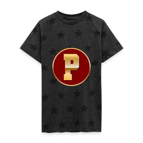 Letter P – Capital Varsity Alphabet Monogram - Kid's 5 Star Print T-Shirt