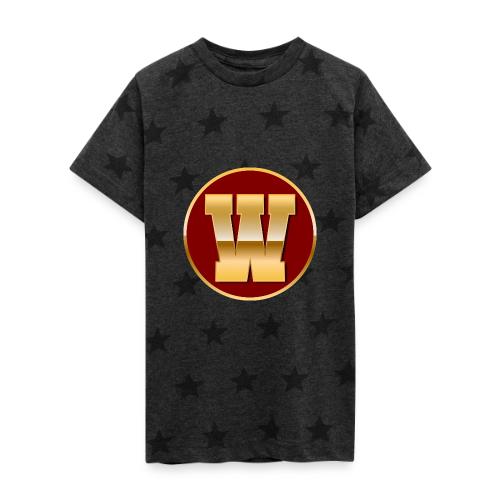 Letter W – Capital Varsity Alphabet Monogram - Kid's 5 Star Print T-Shirt