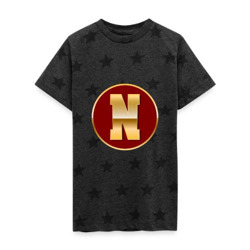Letter N – Capital Varsity Alphabet Monogram - Kid's 5 Star Print T-Shirt