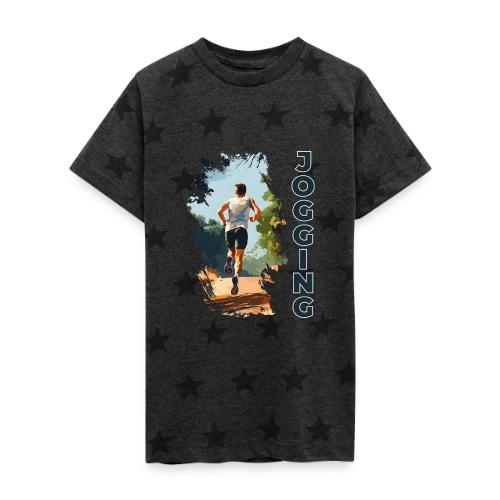 Jogging Vibes - Kid's 5 Star Print T-Shirt