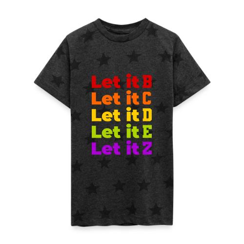 Let It Be Alphabetical - Kid's 5 Star Print T-Shirt