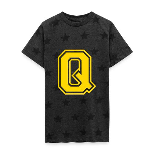 Letter Q – Capital Athletic Alphabet Monogram - Kid's 5 Star Print T-Shirt