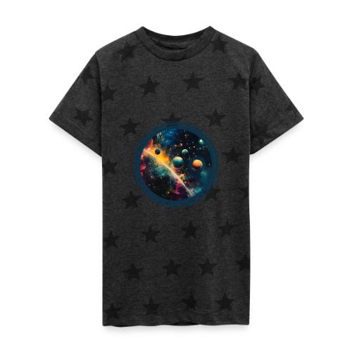 Painted Planetscape - Kid's 5 Star Print T-Shirt