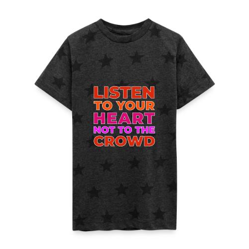 Heart Over Hype - Kid's 5 Star Print T-Shirt