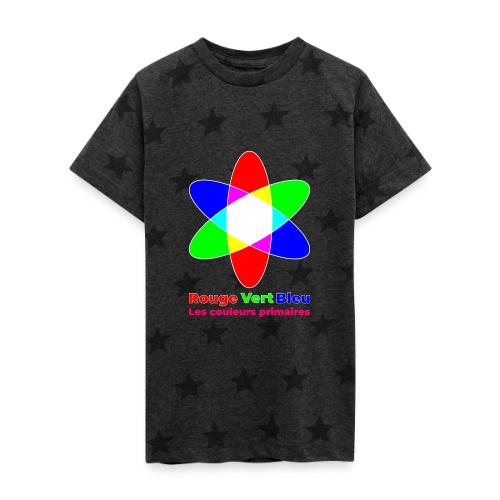 RGB Primary Colors - Kid's 5 Star Print T-Shirt