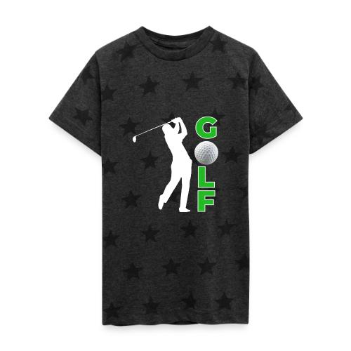 Golf: Classic Golf Motion - Kid's 5 Star Print T-Shirt