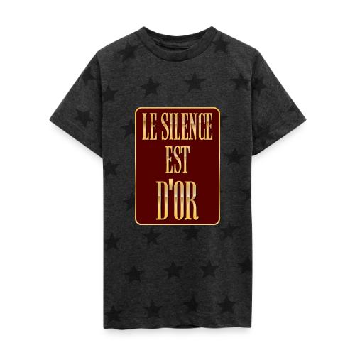Silence is golden - Kid's 5 Star Print T-Shirt