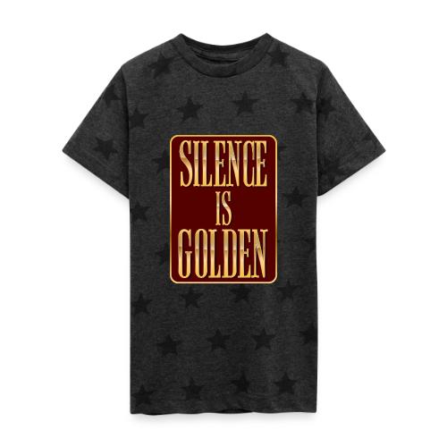 Silence Is Golden - Kid's 5 Star Print T-Shirt