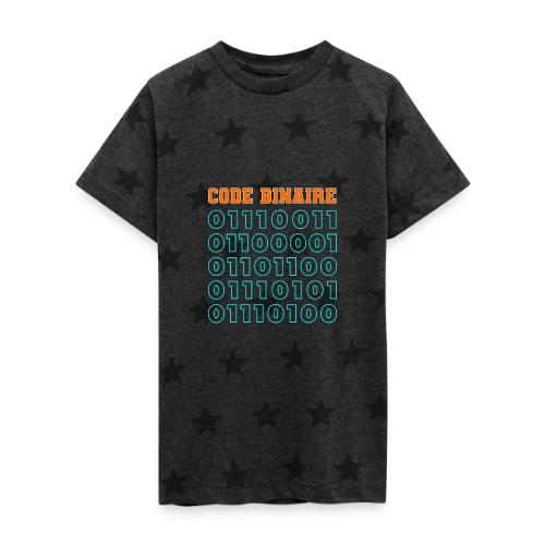 Hi in binary code - Kid's 5 Star Print T-Shirt