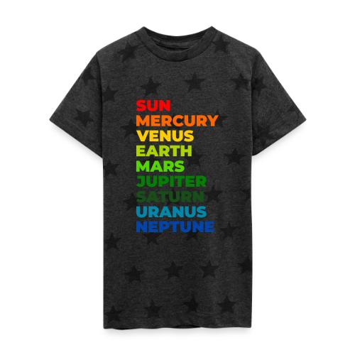 Color the solar system - Kid's 5 Star Print T-Shirt